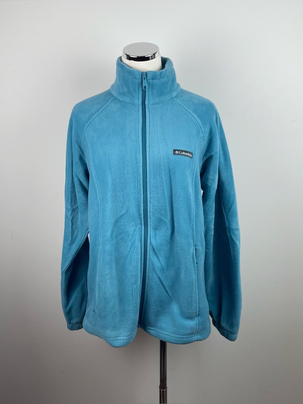 Columbia Sportswear Company Teal Blue Full Zip Fleece Jacket Women Large